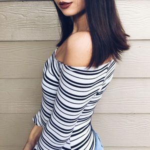 Striped bodysuit